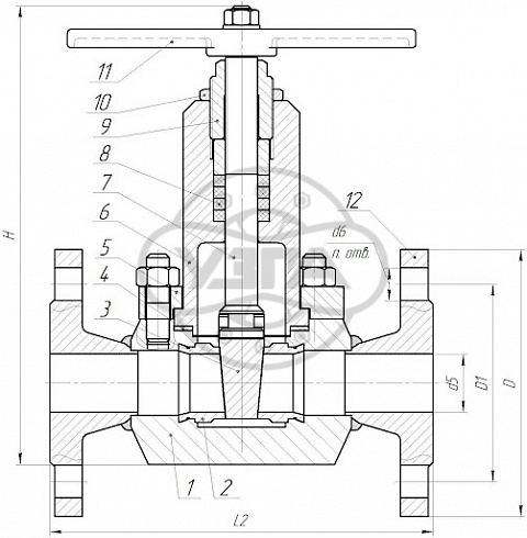 Задвижка клиновая стальная фланцевая Dn20 Pn100 12Х18Н10Т 31нж45нж