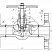 Клапан запорный Dn15 Pn25 фланцевый 10Х17Н13М2Т 15нж52нж